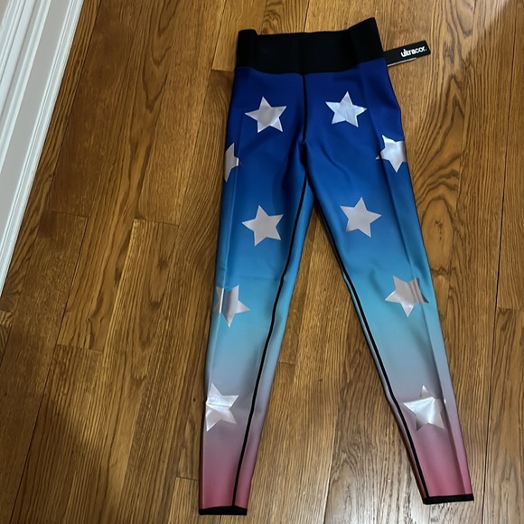 NEW NWT ULTRACOR METALLIC STAR OMBRE LEGGINGS SIZE XS $198 - Picture 2 of 5
